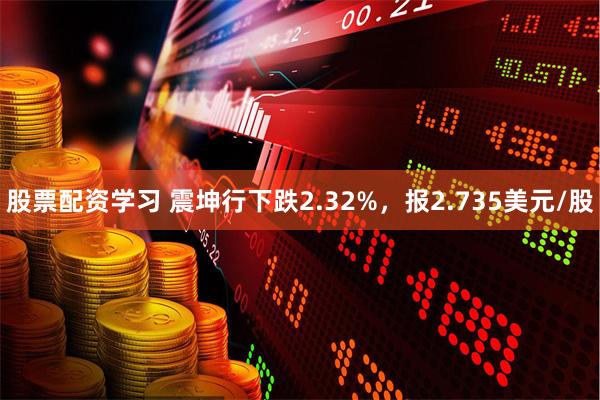 股票配资学习 震坤行下跌2.32%，报2.735美元/股