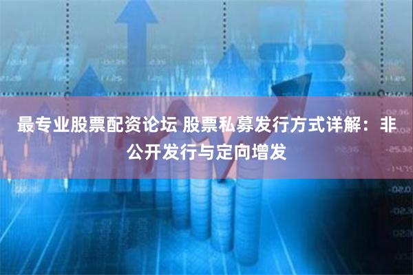 最专业股票配资论坛 股票私募发行方式详解：非公开发行与定向增发